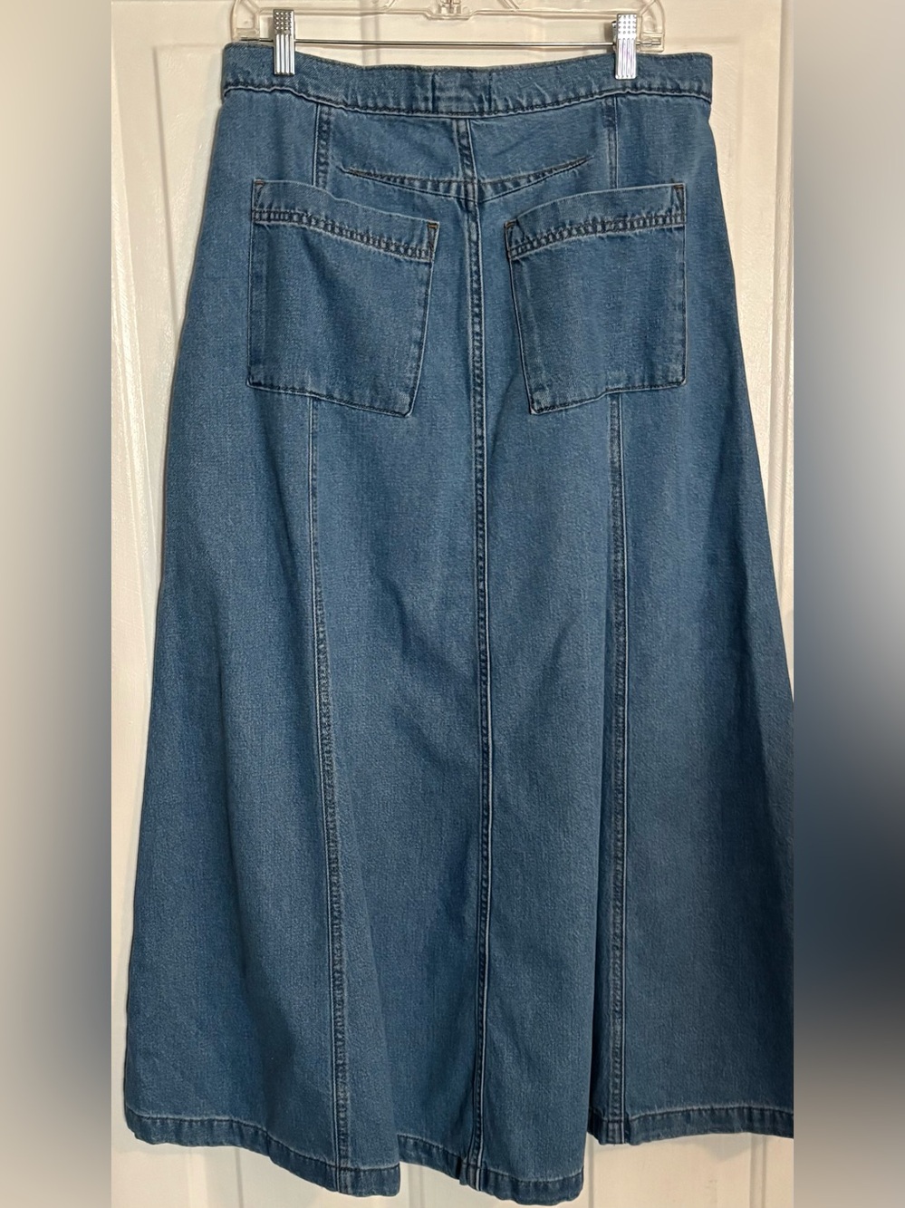 Universal Threads NWT Classic Blue Denim Maxi Skirt - Timeless A-Line Design 10 - Picture 11 of 13